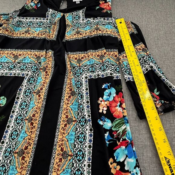 Avenue Shift Dress  Cold Shoulder Plus18 Floral Stretchy - Picture 6 of 12